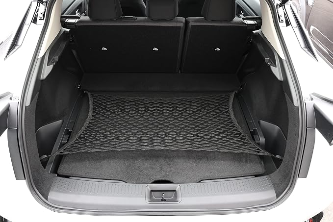 Floor Style Automotive Elastic Trunk Mesh Cargo Net for Nissan Ariya 2023-2025 - Premium Trunk Organizer and Storage - Luggage Net for Crossover - Best Car Organizer for Nissan Ariya