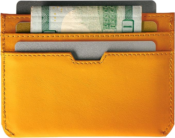 Vaultskin MOORGATE Slim Card Holder – Minimalist Leather Wallet with RFID Blocking, Front Pocket Credit Card Case for Men & Women