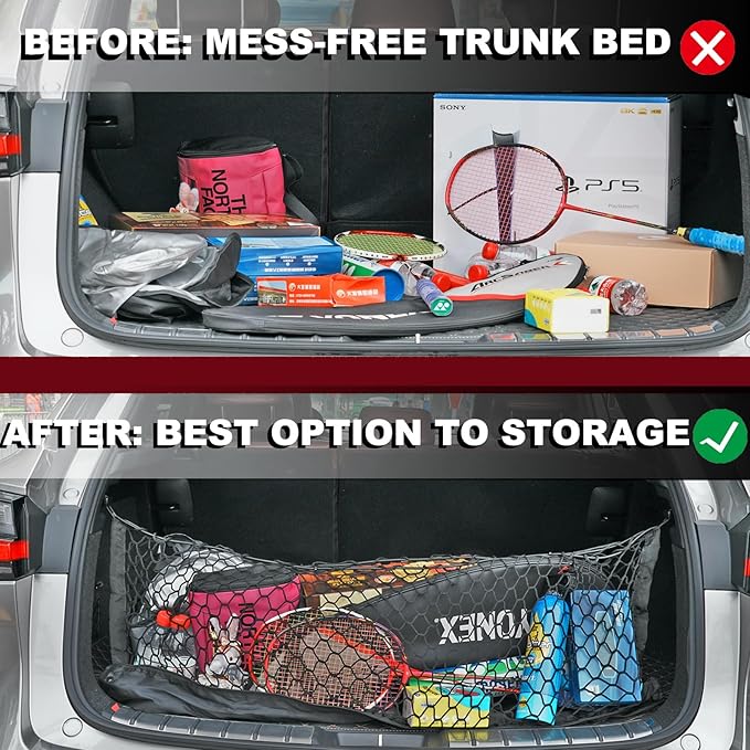 Envelope Style Cargo Net Compatible with Mazda CX-5 CX5 2026 2025 2024 2023 2022 2021 2020 2019 2018 2017 2016 2015 2014 2013 Trunk Car Rear Tailgate Touring Netting