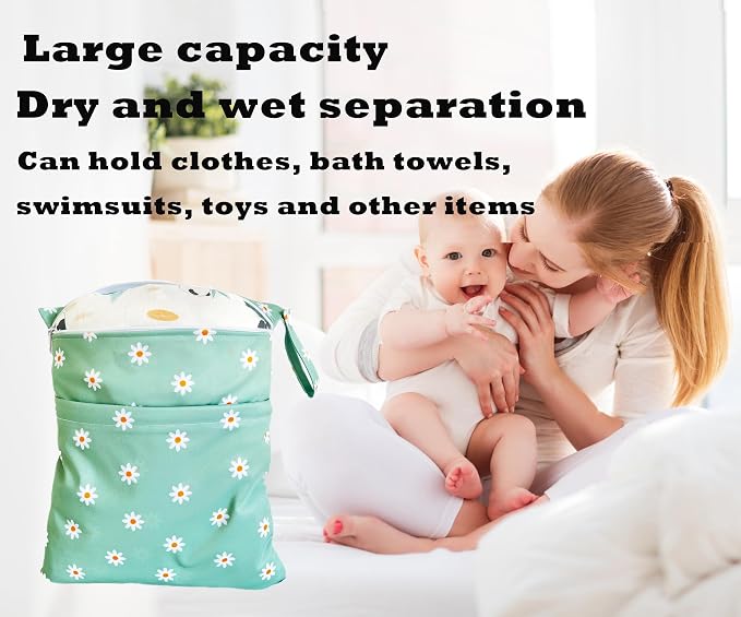 TRASUN Wet bag (Holiday Style, 2 pack, Chrysanthemum 1)