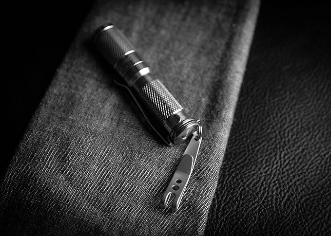 TEC Accessories - P-7 Suspension Clip - Stainless Spring Steel, Black Diamond Finish - Everyday Carry - Keychain Accessory