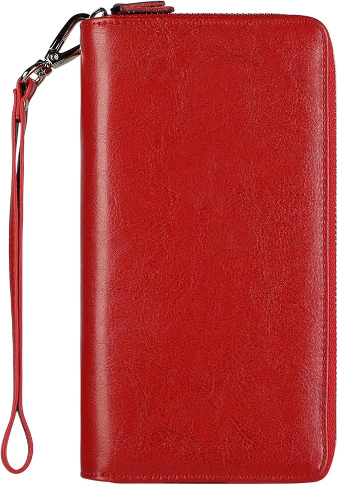 Lavemi Small Compact Women Wallet RFID Blocking Genuine Leather Bifold Purse with ID Windows