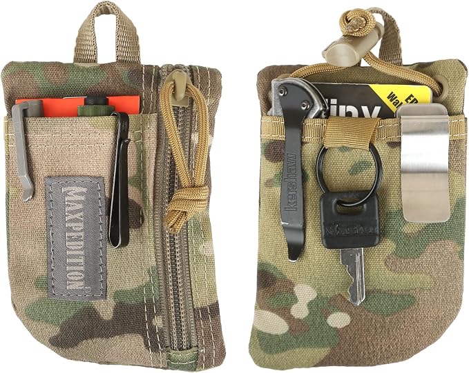 MAXPEDITION Platy Pocket Organizer, Durable EDC Tool Pouch for Men, Neck Wallet with Paracord Lanyard, Holds Flashlight, Multitool, Pen, Notebook