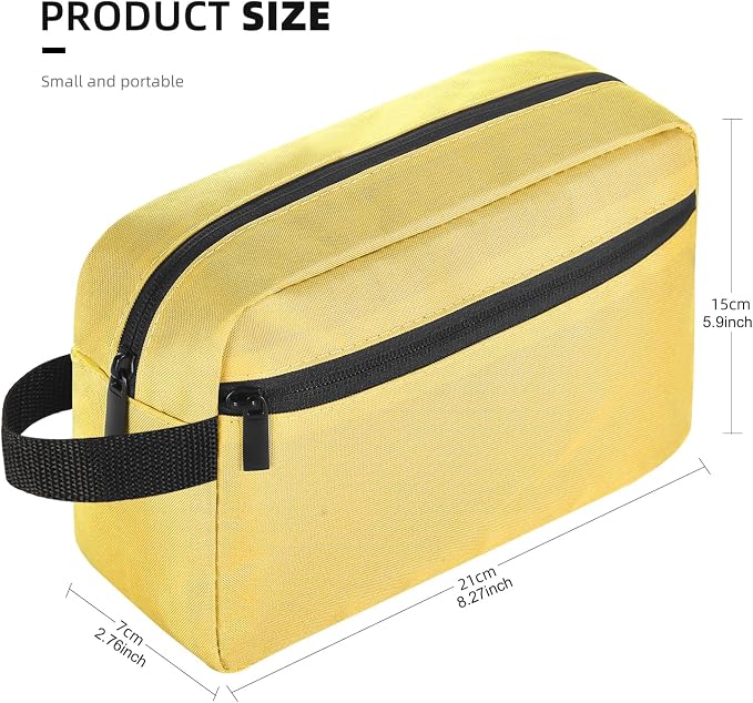 Icramsy Travel Toiletry bag Toiletry bag for women men Hanging Cosmetic bag Travel accessories for Women Men (Yellow)