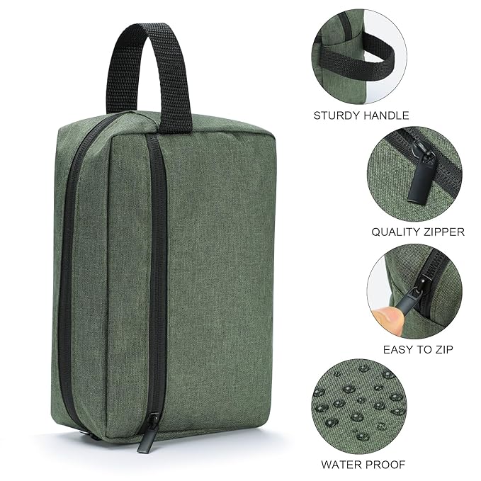 Etercycle Toiletry Bag for Men, Portable Travel Toiletry Organizer Bag,Shaving Bag for Toiletries Accessories (Army Green)