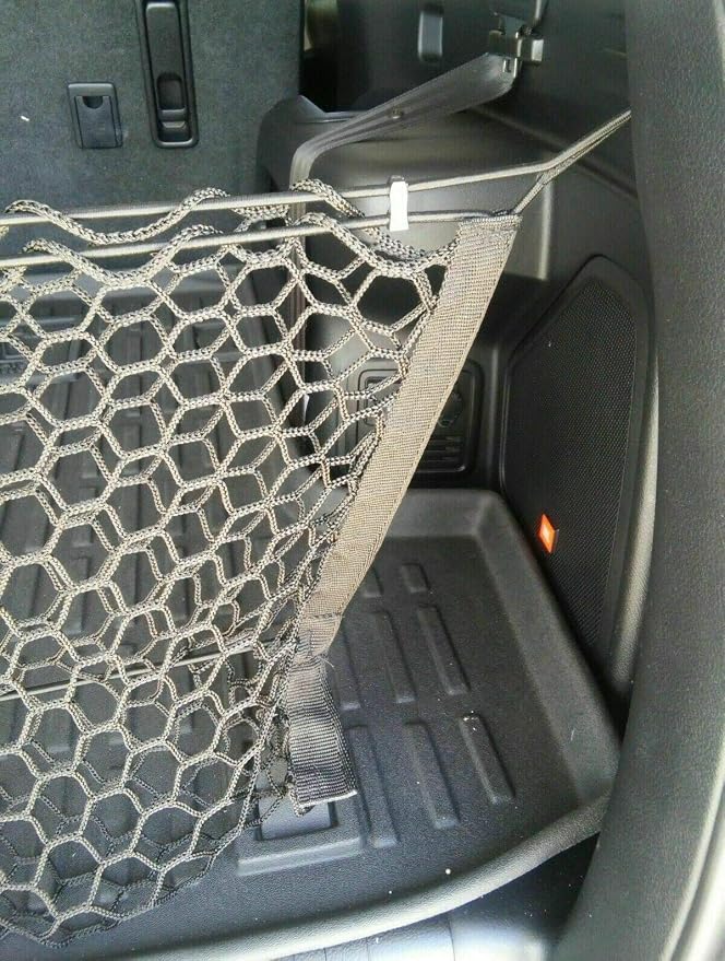 Rear Trunk Organizer Cargo Net for TOYOTA 4RUNNER (3 ROW MODEL) 2010-2024–Envelope Style Cargo Net for SUV–Premium Mesh Car Vehicle Carrier Storage–Compatible with TOYOTA 4RUNNER 3 ROW
