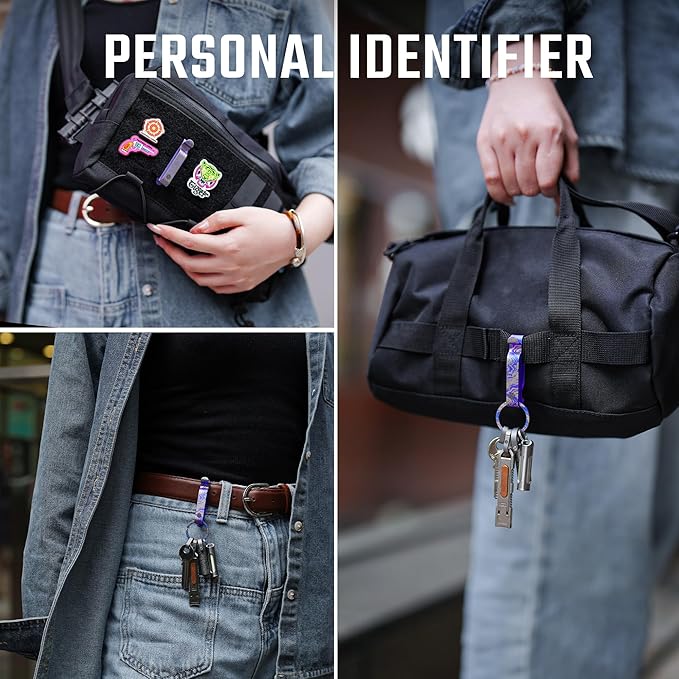 KeyUnity KM00 Titanium Belt Loop Keychain Clip Double Side Quick Release Key Holder with Detachable Key Ring