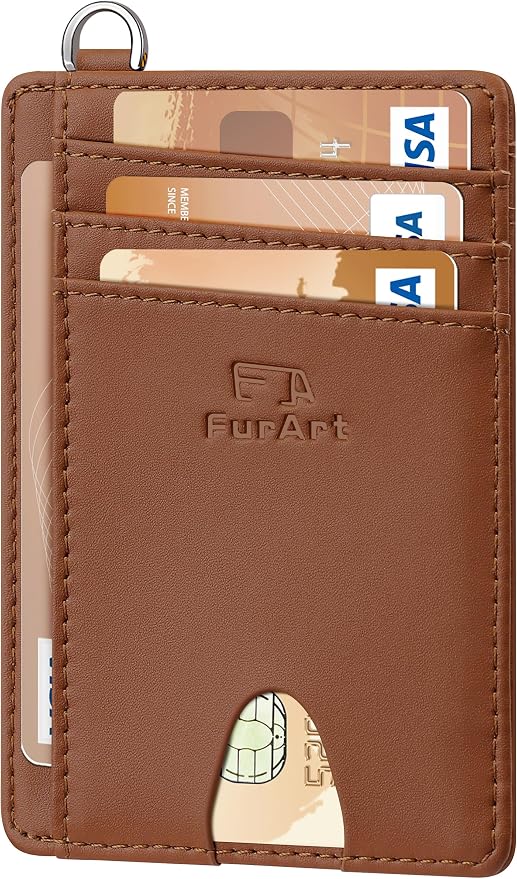 FurArt Slim Minimalist Wallet, Front Pocket Wallets, RFID Blocking, Credit Card Holder for Men