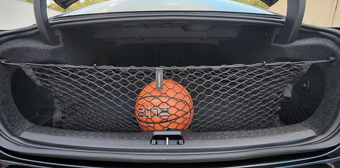 Envelope Style Automotive Elastic Trunk Mesh Cargo Net for Volvo S60 B5-2019-2025 - Premium Trunk Organizer and Storage - Luggage Net for Sedan - Car Organizer for Volvo S60 T8