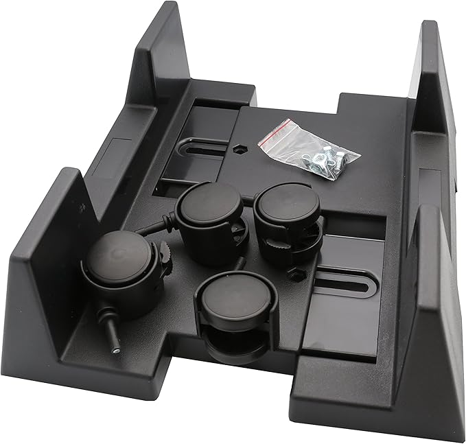 Mobile Desktop Tower Computer Floor Stand Rolling Caster Wheels with Support Walls and Adjustable Width from 6" to 10"