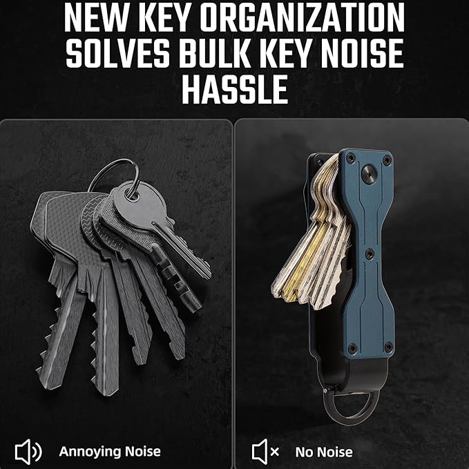 Key Organizer Minimalist Innovative Keyholder Compact Keys Organizer Smart KeyChain Secures 2-6 Keys