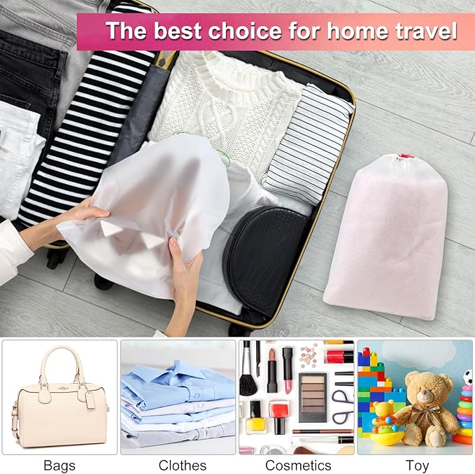 vivinin 18-Pack Shoe Bags for Travel, 11.8in x 15.7in Travel Shoe Bags for Packing, Travel Bag for Shoes, Storage Bags for Men and Women