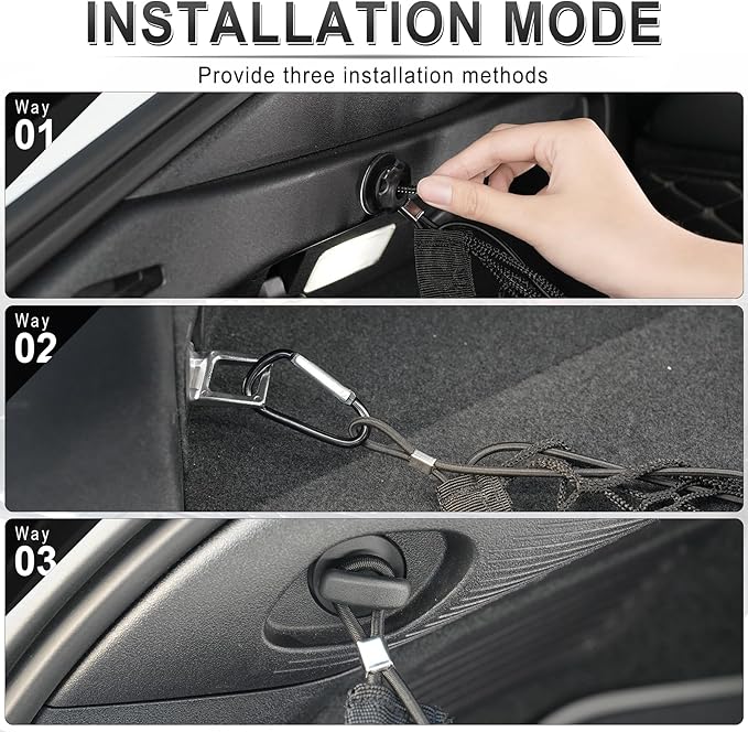 Amiss Envelope Style Truck Bed Cargo Net with Side Organizer, Fits for 2017-2025 Honda Ridgeline Accessories, Portable Storage and Highly Elastic Organizer with Hook, Car Exterior Accessories.