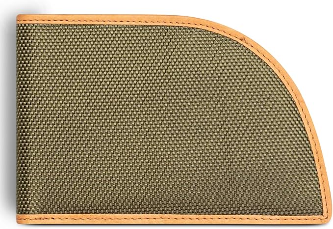 ROGUE WALLET Genuine Leather Interior - Outer Ballistic Nylon Wallets for Men - RFID Protected Front-Pocket Wallet w/ 3 Card Slots, Plastic ID Slot - Gift for Men (Green)