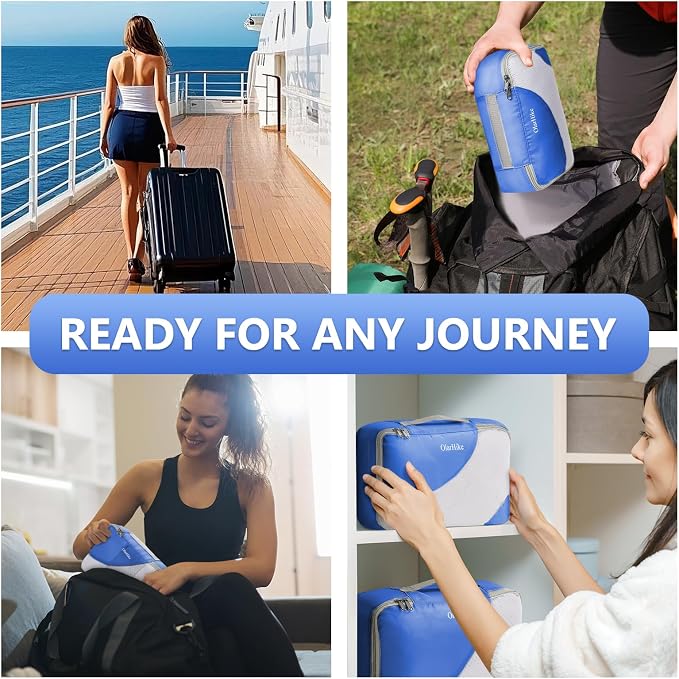 8 Set Packing Cubes for Travel, Gifts for Women Mom,Anti-Tearing Suitcase Organizer,OlarHike Vacation Essentials & Accessories for Cruise Ship