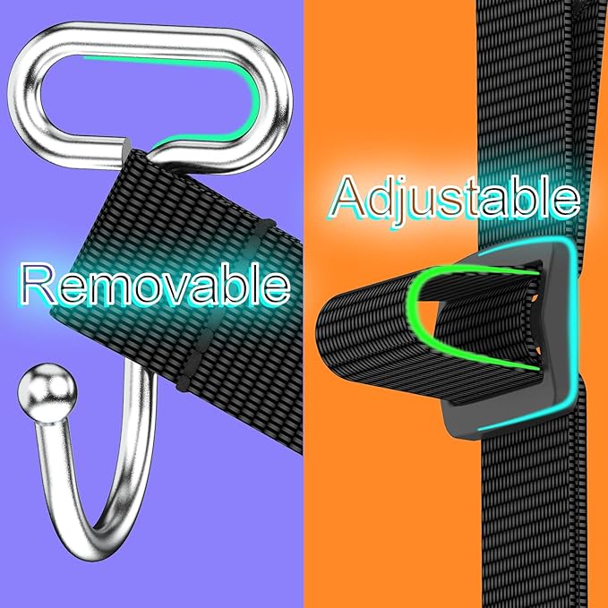 Car Headrest Hooks for Purse and Bags, Purse Holder for Car, Adjustable Back Seat Hanger, Metal Heavy Duty 100 lbs (D4)