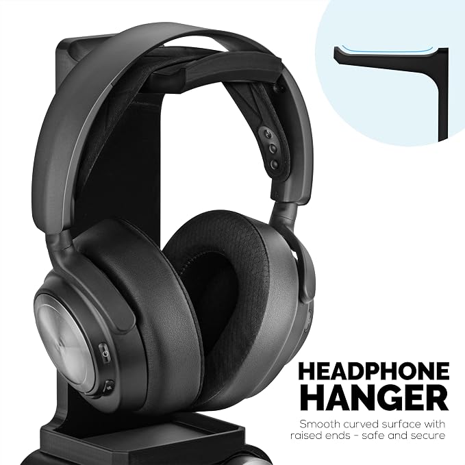 BRAINWAVZ Headphone Stand Designed for Steelseries Arctis Nova Pro, Elite and Pro Omni Wireless Headsets with Dock for the Wireless Base Station (HPS01)