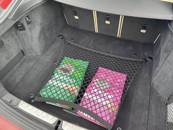 Trunk Organizer Cargo Net for BMW 4-Series 2014-2025 – Floor Style Cargo Net for Hatchback Coupe – Premium Mesh Car Trunk Organizer Vehicle Carrier Storage–Compatible with BMW 4-Series