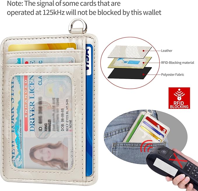 EcoVision Slim Minimalist Front Pocket Wallet, RFID Blocking Credit Card Holder Wallet with Detachable D-Shackle for Men Women