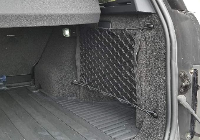 2 Side Load Retainer Luggage Cargo Nets for Land Rover Range Rover 2003-2017 - Premium Mesh Car Trunk Organizer - Black Nylon Locks - Compatible with Car