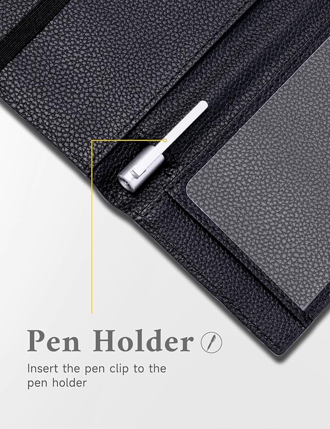 Zreal Checkbook Cover for Women & Men, Premium Vegan Leather Checkbook Holder for Top & Side Tear Duplicate Checks with RFID Blocking (Black)
