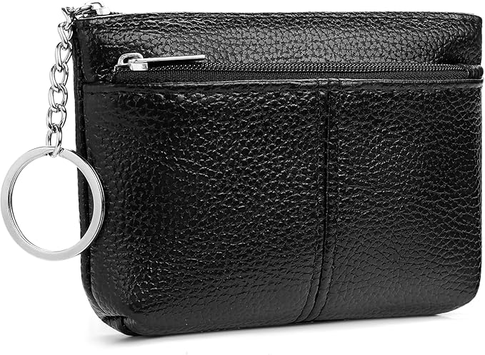 SENDEFN Leather Coin Purse for Women Small KeyChain Change Pouch Credit Card Holder