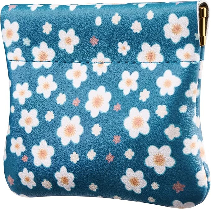 Travelambo Leather Squeeze Coin Purse Pouch Change Holder For Men & Women