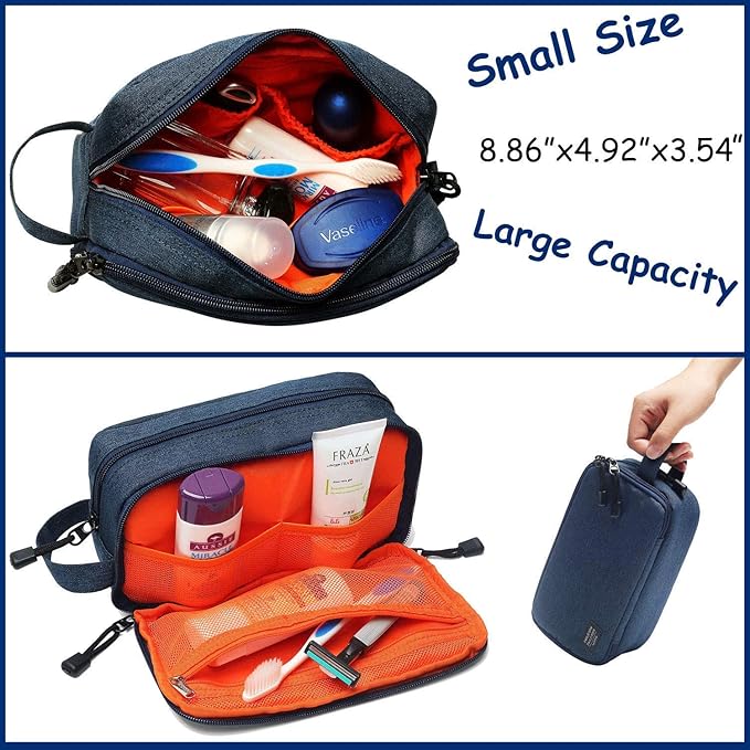 Mens Toiletry Bag Waterproof Organizer Bag Travel Shaving Dopp Kit Perfect Travel Accessory Gift