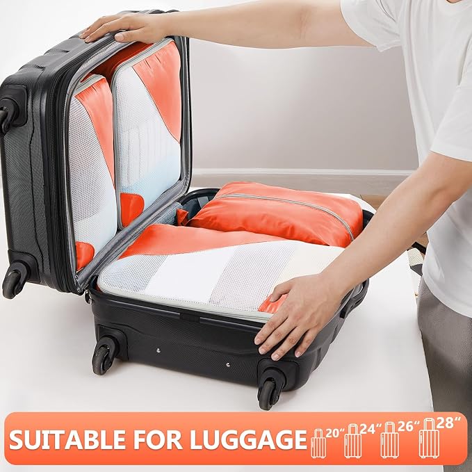 8 Set Packing Cubes for Travel, Gifts for Women Mom,Anti-Tearing Suitcase Organizer,OlarHike Vacation Essentials & Accessories for Cruise Ship