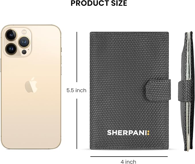 Sherpani Vienna, RFID Blocking Passport Holder, Travel Passport Cover Wallet, Travel Documents Organizer Protector, Travel Gift (Granite)