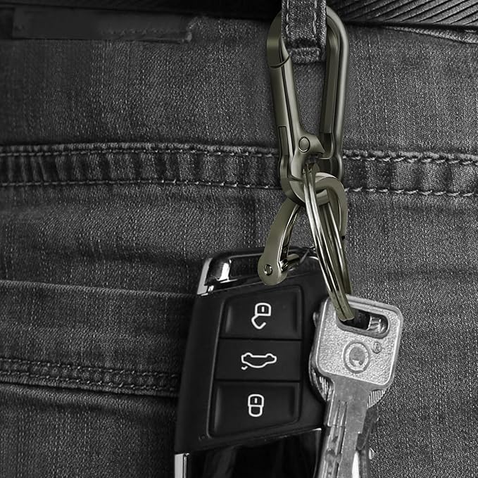Zinc Alloy Key Chain 3 Packs Keychain Keyring Organizer Key Ring Holder Clip for Men and Women
