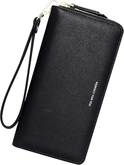 GEEAD Custom Design Wristlet Wallets for Women PU Leather RFID Blocking Wallet