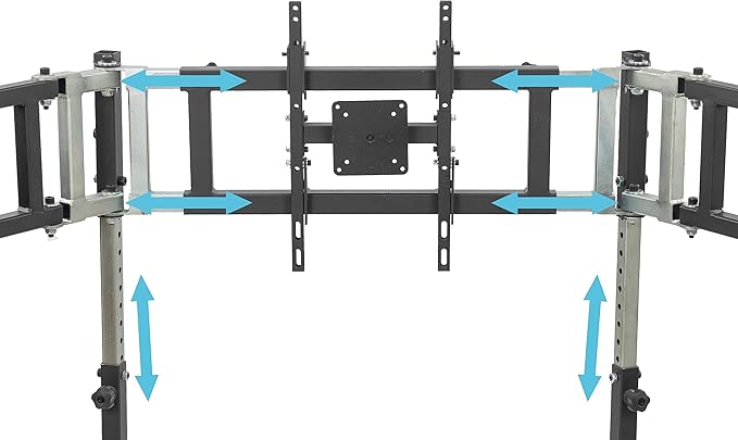 Triple Monitor Floor Stand GEN2 for Racing and Flight Simulators Model LD | for Monitors up to 100x100mm VESA Mount or 24, 27, 32, 34-39 (Triple Stand for Monitors, LD)