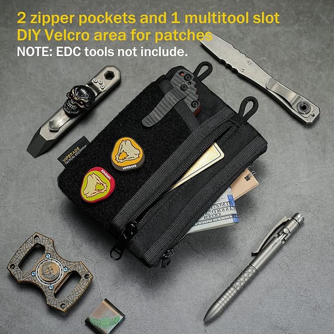 VIPERADE VE16 EDC Pouch, EDC Organizer for Men - Pocket Organizer Multitool Pouch Wallet for EDC Gears