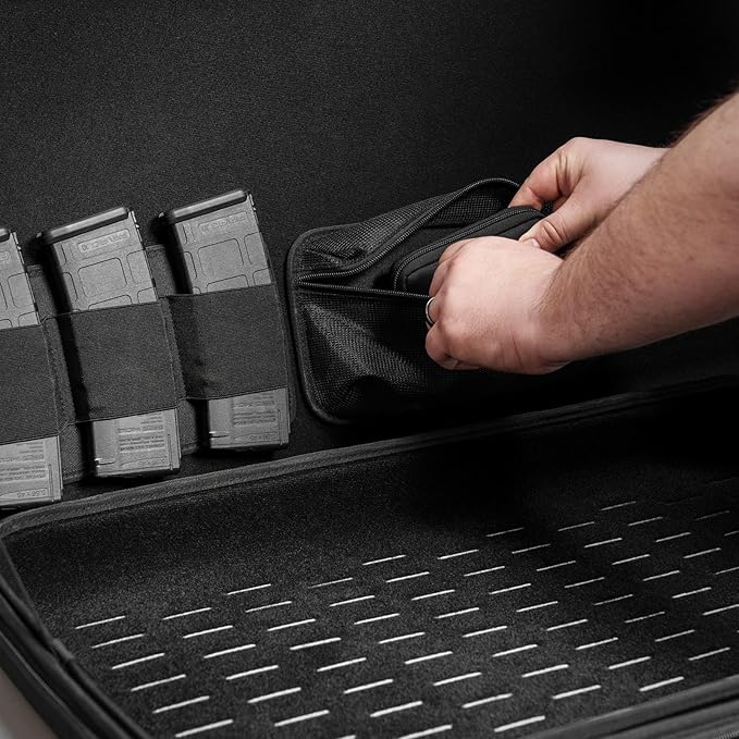 GRITR Hook-Backed Zippered Admin Pouch - 600D Oxford Small Tool Bag with Mesh Front Panels - EDC Organizer for Range Gear, Medical Supplies, Travel Items & Electronics