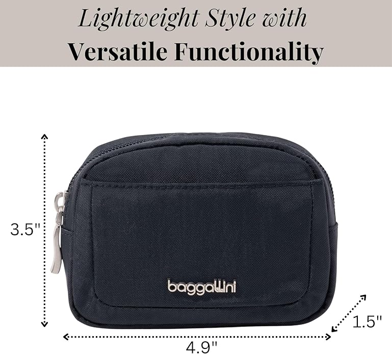 Baggallini Women's Pocket Cosmetic - Lightweight Bag - Travel Essentials Makeup Organizer Mini