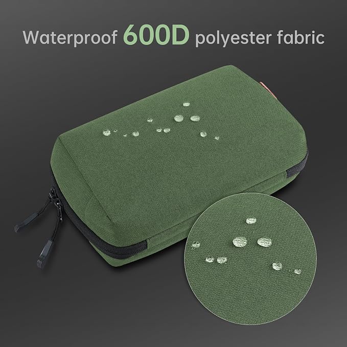 simtoper Electronic Organizer Travel Case Bag for Cables, Switch, SD card, Passport and More – Ultimate Protection & Portability Waterproof (Green)