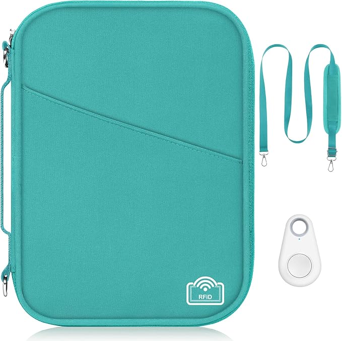 EcoVision Family Passport Holder for Travel with RFID Blocking, Traveling Essentials Organizer Pouch Bag, Light Passport Wallet for Travel Must Haves Accessories for Women Men