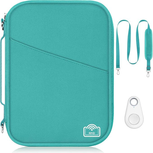 EcoVision Family Passport Holder for Travel with RFID Blocking, Traveling Essentials Organizer Pouch Bag, Light Passport Wallet for Travel Must Haves Accessories for Women Men