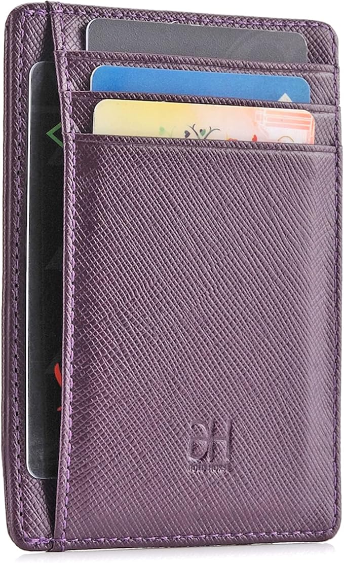 GH GOLD HORSE Slim RFID Blocking Card Holder Minimalist Leather Front Pocket Wallet for Women | Slim