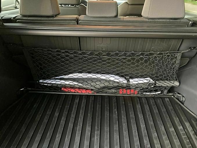 Rear Trunk Seats Organizer Cargo Net for Toyota RAV4 2019–2025 – Envelope Style Cargo Net for SUV – Premium Mesh Elastic Car Trunk Organizer Vehicle Carrier Storage – Compatible with RAV4