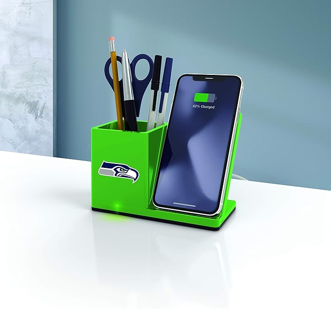 SOAR NFL Unisex Wireless Charging Stand and Desktop Organizer