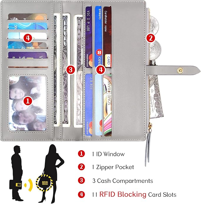 KUKOO Small Crossbody Bag Cell Phone Purse Wallet with Credit Card Slots for Women