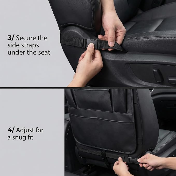 ONE PIX Backseat Car Organizer Mats Back Seat Organizers and Storage Bag with Touch Screen Tablet Holder for Kids Toddlers Car Seats, Travel Accessories, Road Trip Essentials Kids