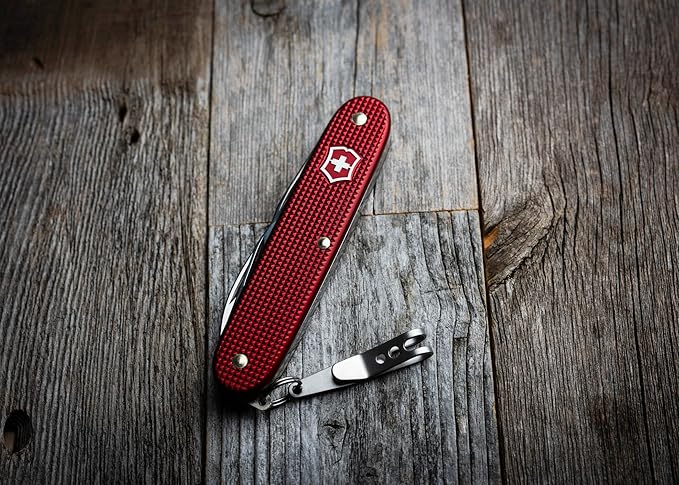 TEC Accessories - P-7 Suspension Clip - Stainless Spring Steel, Black Diamond Finish - Everyday Carry - Keychain Accessory