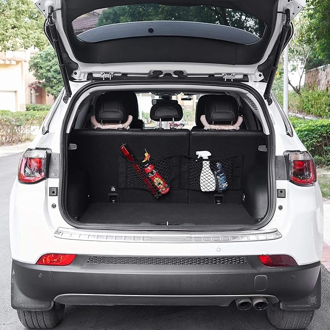 Universal Mesh Cargo Net Storage Net Wall Sticker Organizer Pouch Bag Storage Mesh Net for Car Trunk Storage Add On Organizers for Car Truck (15" x 9.5"(4 Packs))