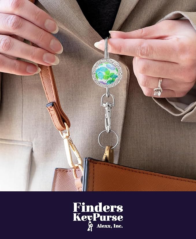 Women’s Bag Charm Key Finder, Car Keychain Hook, Cute Purse Organizer & Tote Bag Accessories, Gifts for Mom - Bling