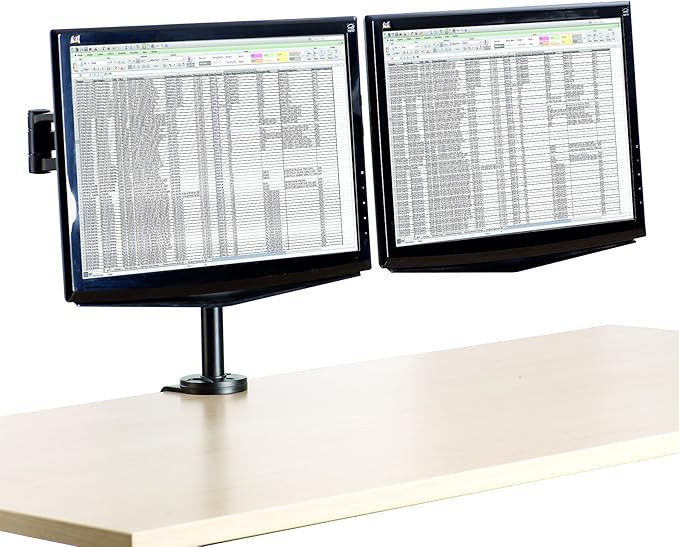 Fellowes 8041701 Professional Series Depth Adjustable Computer Monitor Stand for 2 Monitors with Dual Monitor Arms, 24 Lb Capacity