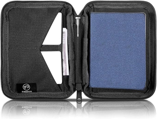 FIREDOG Passport Holder & Travel Wallet with RFID Blocking - Premium Document Organizer Case for Men and Women - Multiple Card Slots, Holds Passports, Cards, Tickets, ID, Cash Holder(Black)
