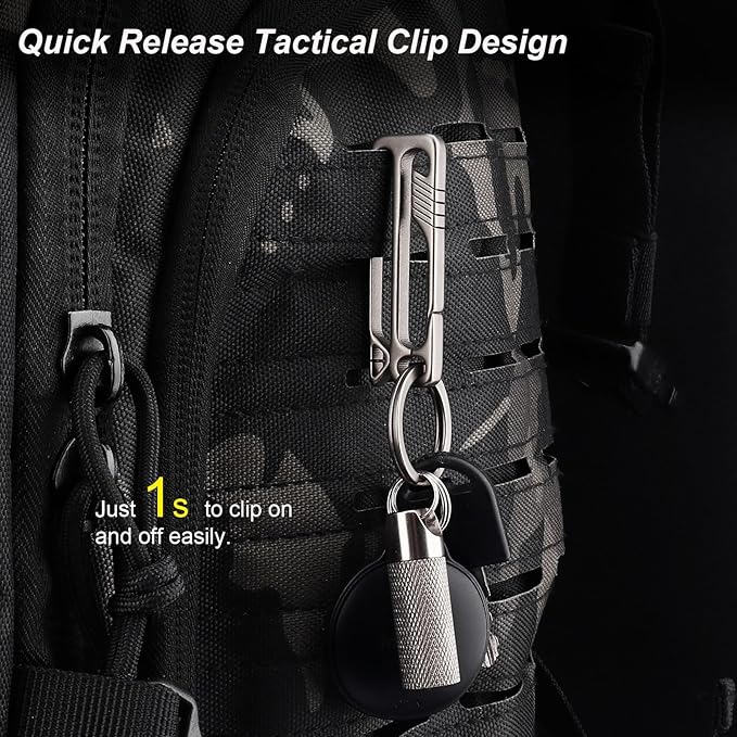Titanium Key Holder Heavy Duty Quick Release Keychain Clip with Key Ring for Men and Women